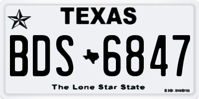 TX license plate BDS6847