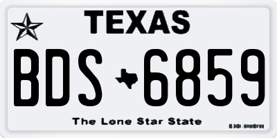 TX license plate BDS6859