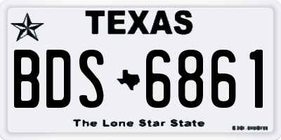 TX license plate BDS6861