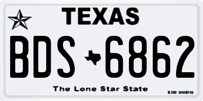 TX license plate BDS6862