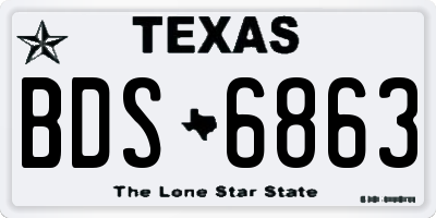 TX license plate BDS6863