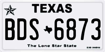 TX license plate BDS6873