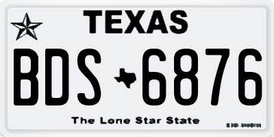 TX license plate BDS6876