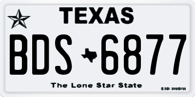 TX license plate BDS6877