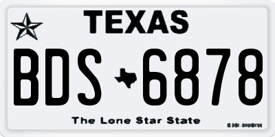 TX license plate BDS6878