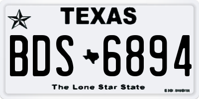 TX license plate BDS6894