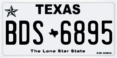 TX license plate BDS6895