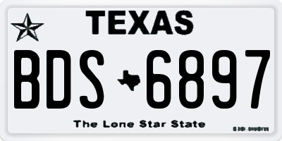 TX license plate BDS6897