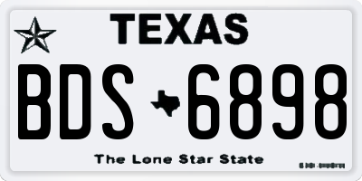 TX license plate BDS6898