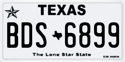 TX license plate BDS6899