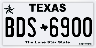 TX license plate BDS6900