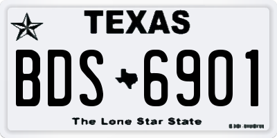 TX license plate BDS6901