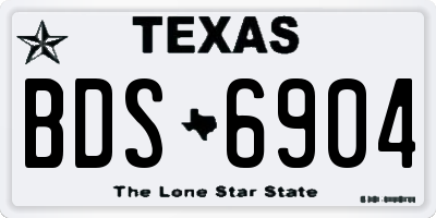 TX license plate BDS6904