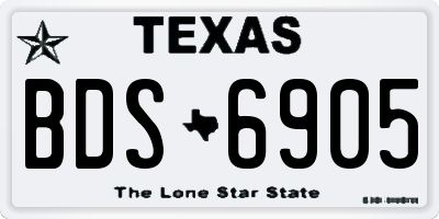 TX license plate BDS6905