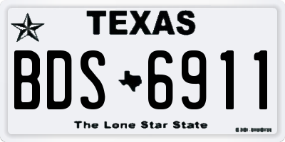 TX license plate BDS6911