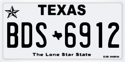 TX license plate BDS6912