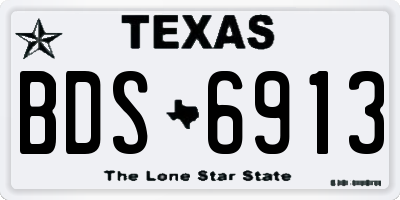 TX license plate BDS6913