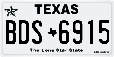 TX license plate BDS6915