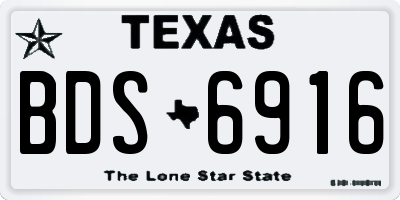TX license plate BDS6916