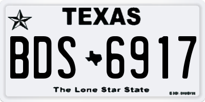 TX license plate BDS6917