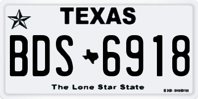 TX license plate BDS6918