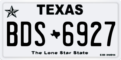 TX license plate BDS6927