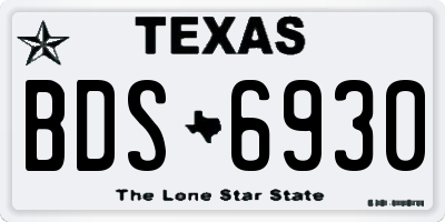 TX license plate BDS6930