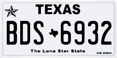 TX license plate BDS6932