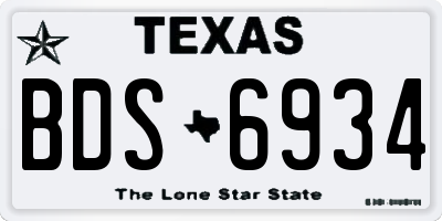 TX license plate BDS6934