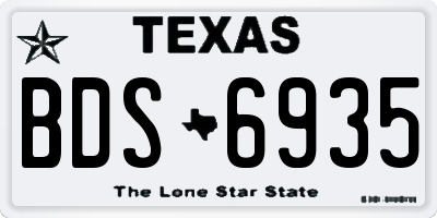 TX license plate BDS6935