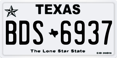 TX license plate BDS6937