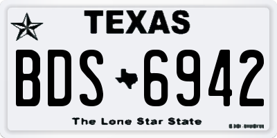 TX license plate BDS6942