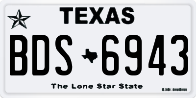 TX license plate BDS6943