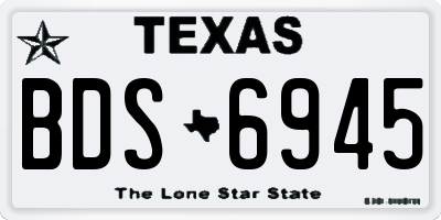 TX license plate BDS6945