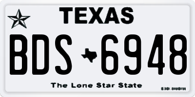 TX license plate BDS6948