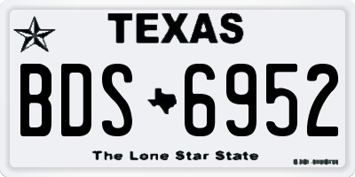 TX license plate BDS6952