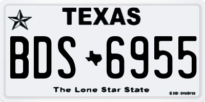 TX license plate BDS6955