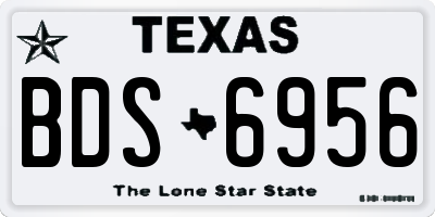 TX license plate BDS6956