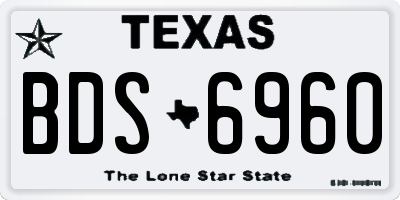 TX license plate BDS6960