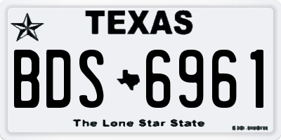 TX license plate BDS6961