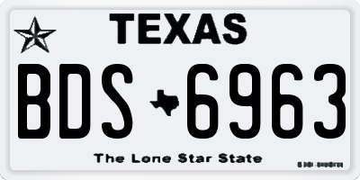 TX license plate BDS6963