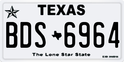 TX license plate BDS6964