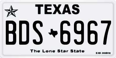TX license plate BDS6967