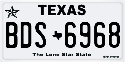 TX license plate BDS6968