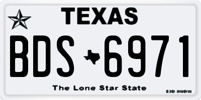 TX license plate BDS6971