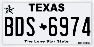 TX license plate BDS6974