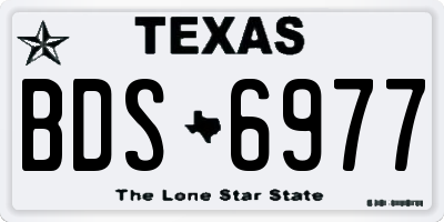 TX license plate BDS6977
