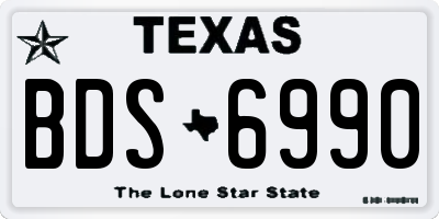 TX license plate BDS6990