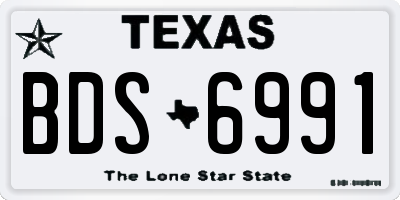 TX license plate BDS6991
