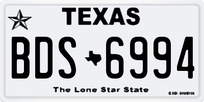 TX license plate BDS6994